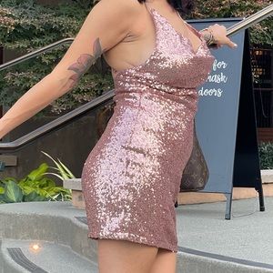 Rose gold dress